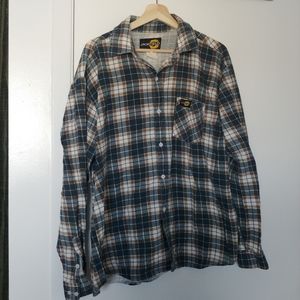 Green plaid Men's Jackfield shirt, size XL